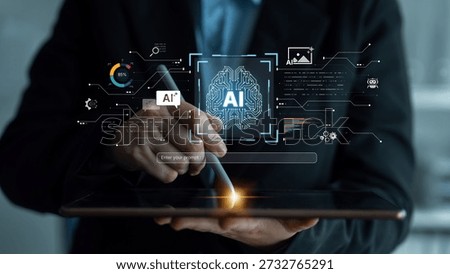 A creative platform powered by a generative AI brain. Users can enter prompts to generate content like images, interact with chatbots, and visualize data analytics. Parse
