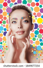 Creative portrait made by combining a photograph with an illustration
