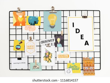 Creative postcard set on a rack - Shutterstock ID 1116814157
