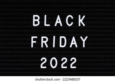 Creative promotion composition for Black friday 2022 background. Flat lay, top view, overhead, mockup, template. Minimal abstract background. Online shopping, sale, promo