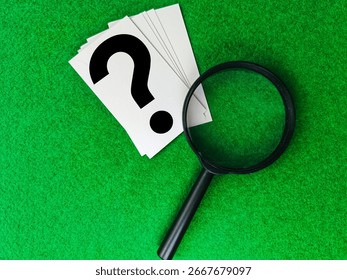 Creative question mark concept representing mystery curiosity confusion doubt uncertainty decision problem knowledge thinking innovation discovery challenge. 