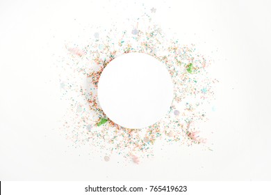 Creative Round Layout Copy Space Made Stock Photo 765419623 | Shutterstock