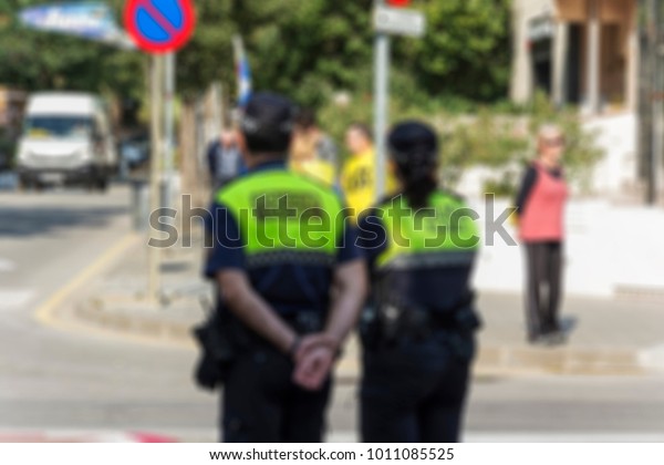 Creative story on the topic of public\
safety with the blurred surface of the image and\
elements
