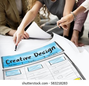 Creative Thinking Webpage Graphic Design Template