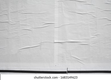 Creative urban street style white empty paper concept from weathered plastered paste up bill posters - Shutterstock ID 1683149623