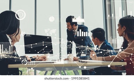 Creative visual of business data analyzing technology . Concept of digital data for marketing analysis and investment decision making .