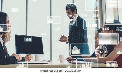 Creative visual of business data analyzing technology . Concept of digital data for marketing analysis and investment decision making .
