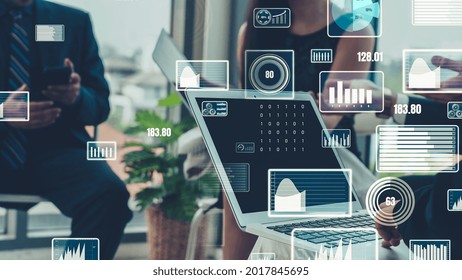 Creative visual of business data analyzing technology . Concept of digital data for marketing analysis and investment decision making .