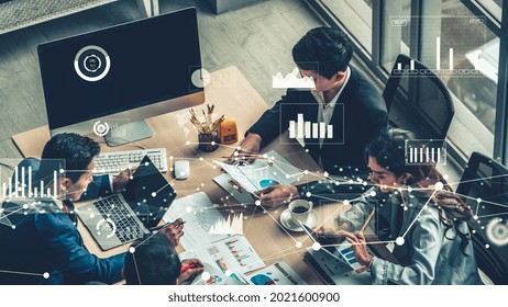 Creative visual of business data analyzing technology . Concept of digital data for marketing analysis and investment decision making .