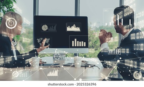 Creative visual of business data analyzing technology . Concept of digital data for marketing analysis and investment decision making .