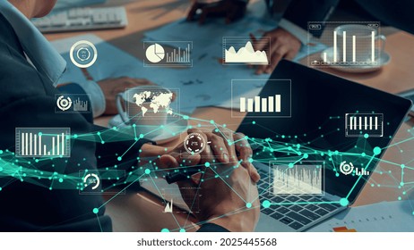 Creative visual of business data analyzing technology . Concept of digital data for marketing analysis and investment decision making .