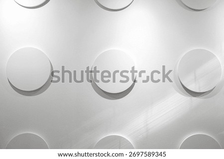 Creative wall design featuring circular shapes in modern interior space