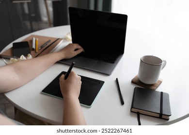 Creative Workspace with Crumpled Paper, Phone and Laptop - Powered by Shutterstock