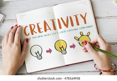 Creativity Create Lighting Bulb Graphic Concept