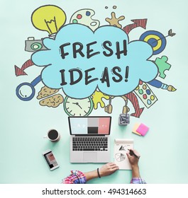 Creativity Ideas Design Thought Bubble Icon Concept