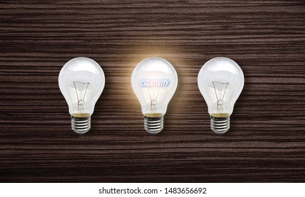 Creativity in lamplight , Creativity concept