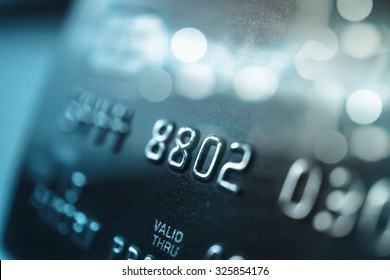 Credit card in blur style for background