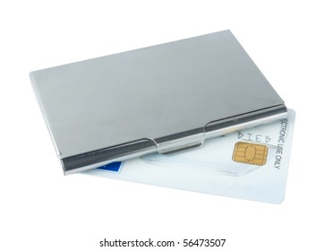 Credit Card With Metallic Case