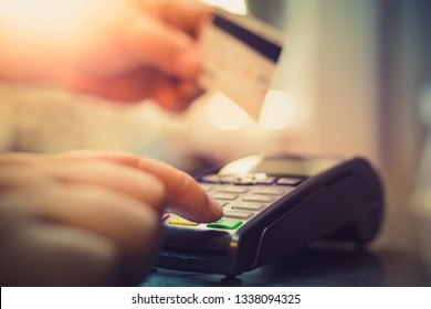 Credit card payment, buy and sell products & service, close-up button - Shutterstock ID 1338094325