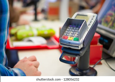 Credit Card Payment Terminal In Restaurant