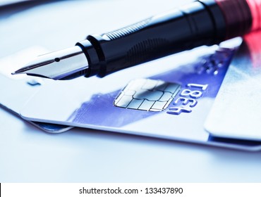 Credit Card And Pen