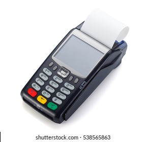 Credit Card Reader Isolated On White Background.