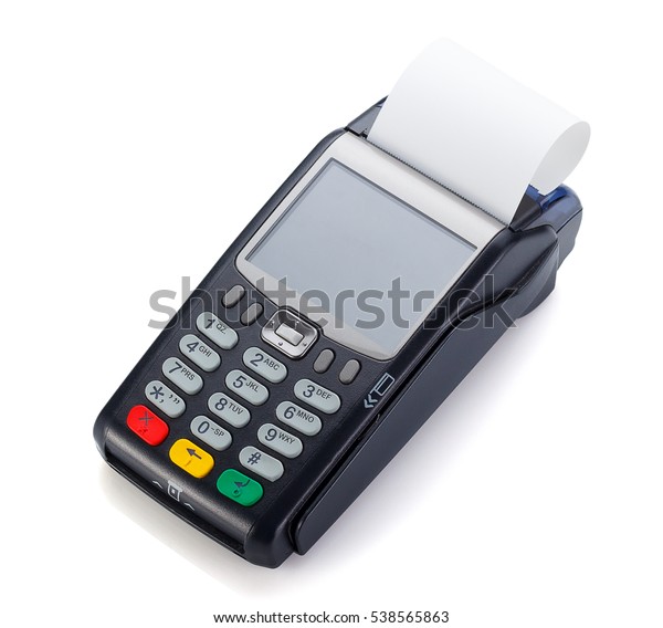 Credit Card Reader Isolated On White Stock Photo (Edit Now) 538565863