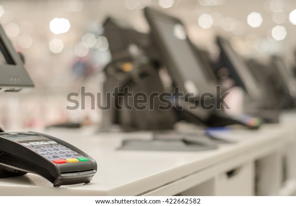 cash register with credit card reader