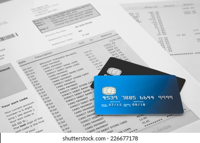 Credit Cards on Bank Statements - Shutterstock ID 226677178