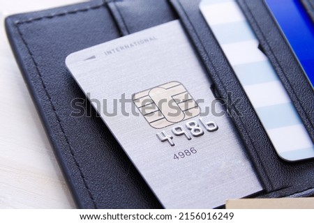 A lot of credit cards in your wallet