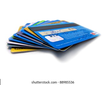 Credit And Debit Card Stack