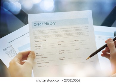 Credit report concept