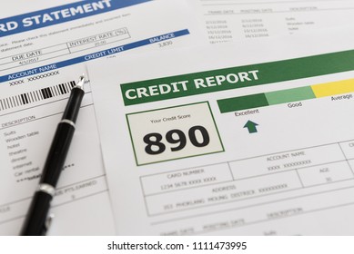 Credit Report Debt Payment History Document Stock Photo 1111473995 Credit Report Debt Payment History Document Stock Photo 1111473995