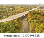 Credit River and surrounding areas at Mississauga, ON