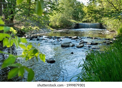  Creek with wortex in the summertime.