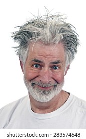 Creeping Looking Guy/ Creepy Old Man Isolated On White