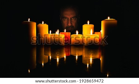 Creepy Candle Light Male Model