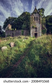 The Creepy Derelict Shell Of St. Mary's Church In Tintern, Wales