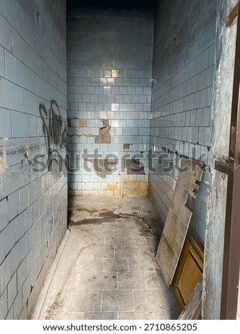 Creepy empty underground cellar interior