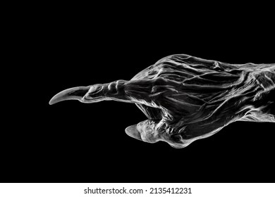Creepy monster pointing hand isolated on black with clipping path - Shutterstock ID 2135412231
