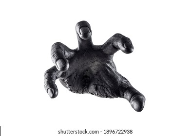 Creepy zombie hand isolated on white background with clipping path - Shutterstock ID 1896722938