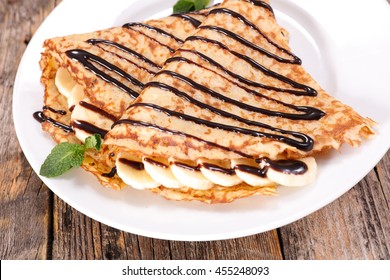 Crepe With Banana And Chocolate