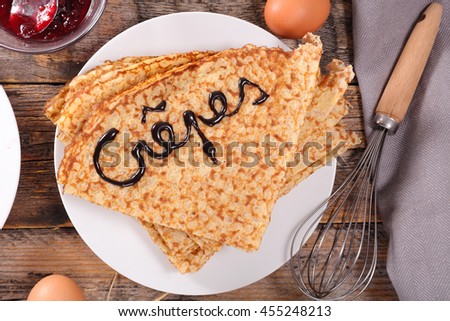 Similar – Image, Stock Photo Crepes with berries Food