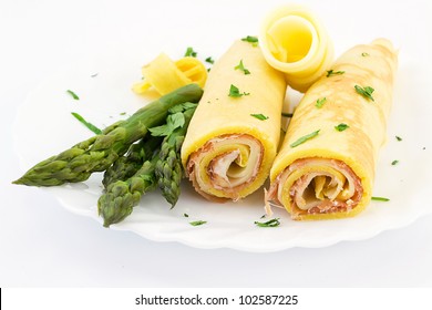 Crepes Stuffed With Ham And Provolone Sweet