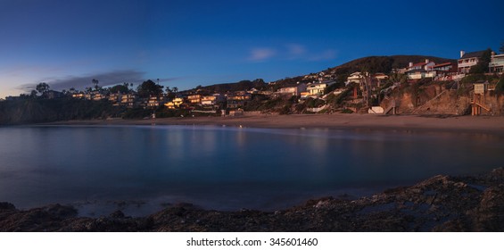 Crescent Bay Beach At Night In Laguna Beach In Summer