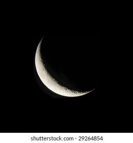 Crescent moon from original NASA photograph
