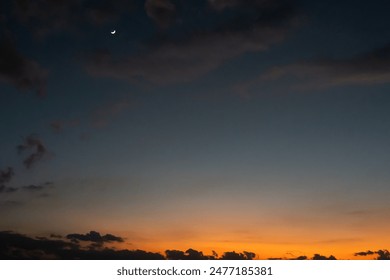 night moon sunset gradient