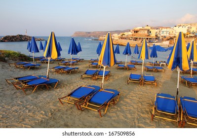 Crete, Small Town Sissi, Photo Taken At Sunset