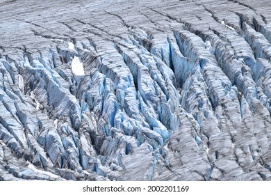 Crevice Close Up At Harding Ice Field