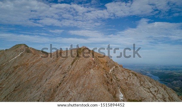 Crib Goch Ridge Snowdon Snowdonia North Nature Stock Image